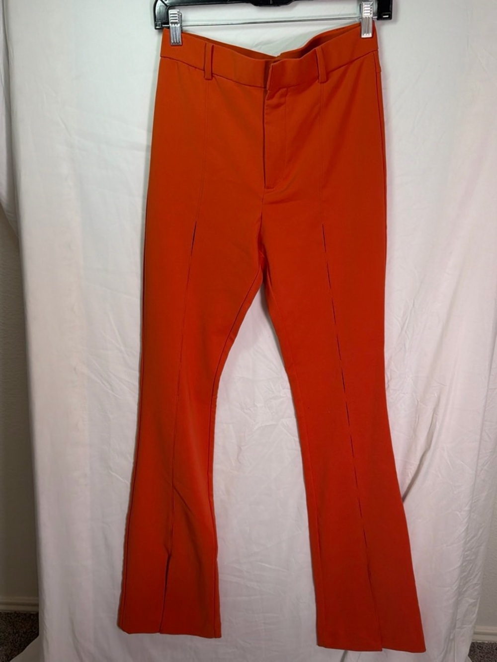Zara Bright Orange Flared Pants